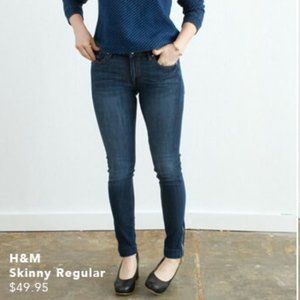 H&M skinny regular jeans 12 mid rise